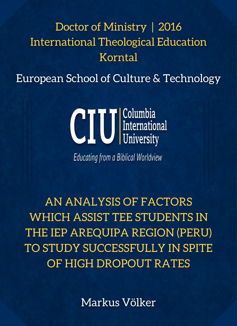 Title details for An analysis of factors which assist TEE students in the IEP Arequipa Region (Peru) to study successfully in spite of high dropout rates by Markus Völker - Available